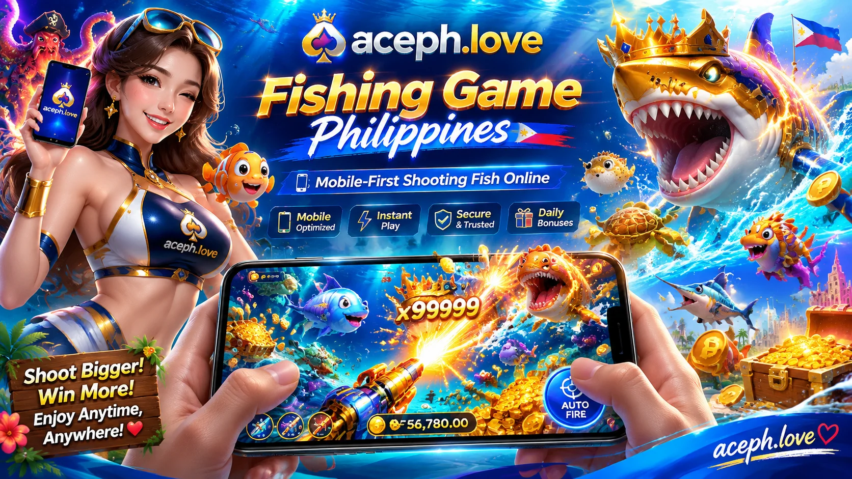 Fishing games at aceph.love with compact mobile-first display