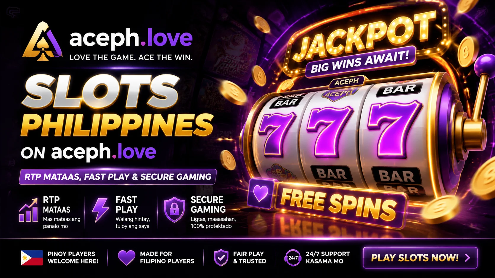 Slots Philippines on aceph.love | RTP Mataas, Fast Play & Secure Gaming 11 aceph.love slots banner